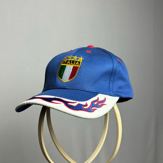 Gorra Italia con fuego Y2k - Ajustable