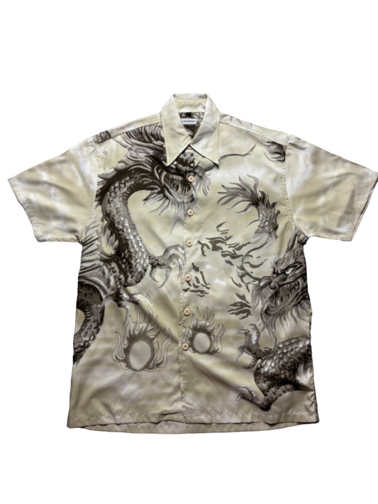 Camisa corta estampada dragon chino estilo hawaiano - Medium