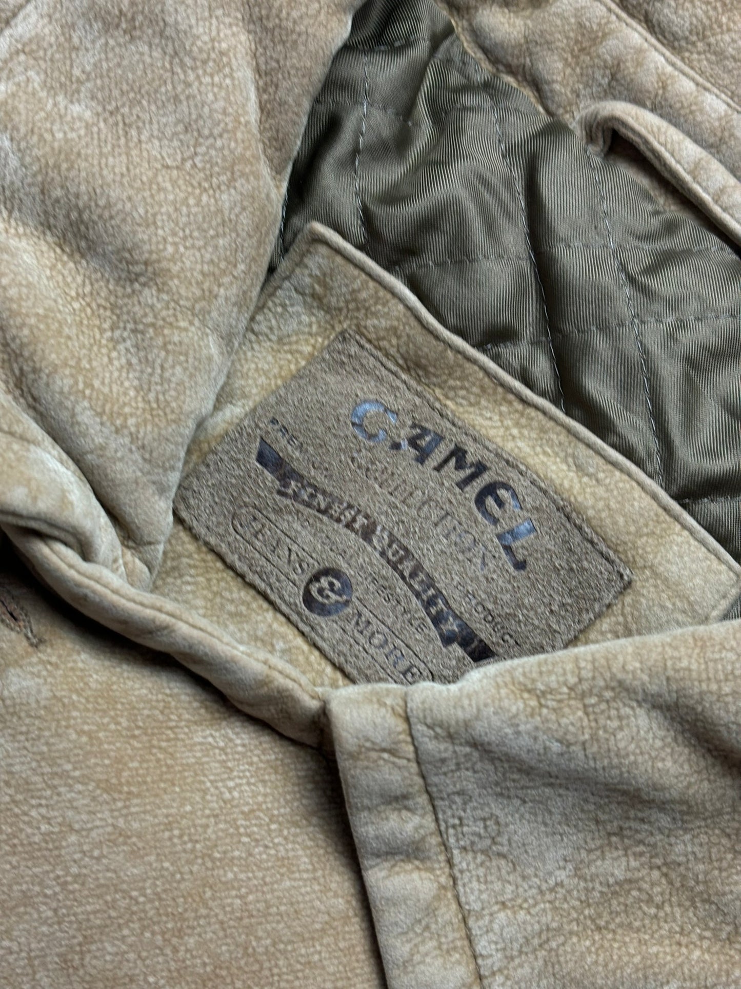 Chaqueta de abrigo Camel Collection archivo retro - Large