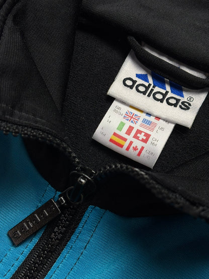 Sudadera cremallera Adidas retro logo trasero - XS