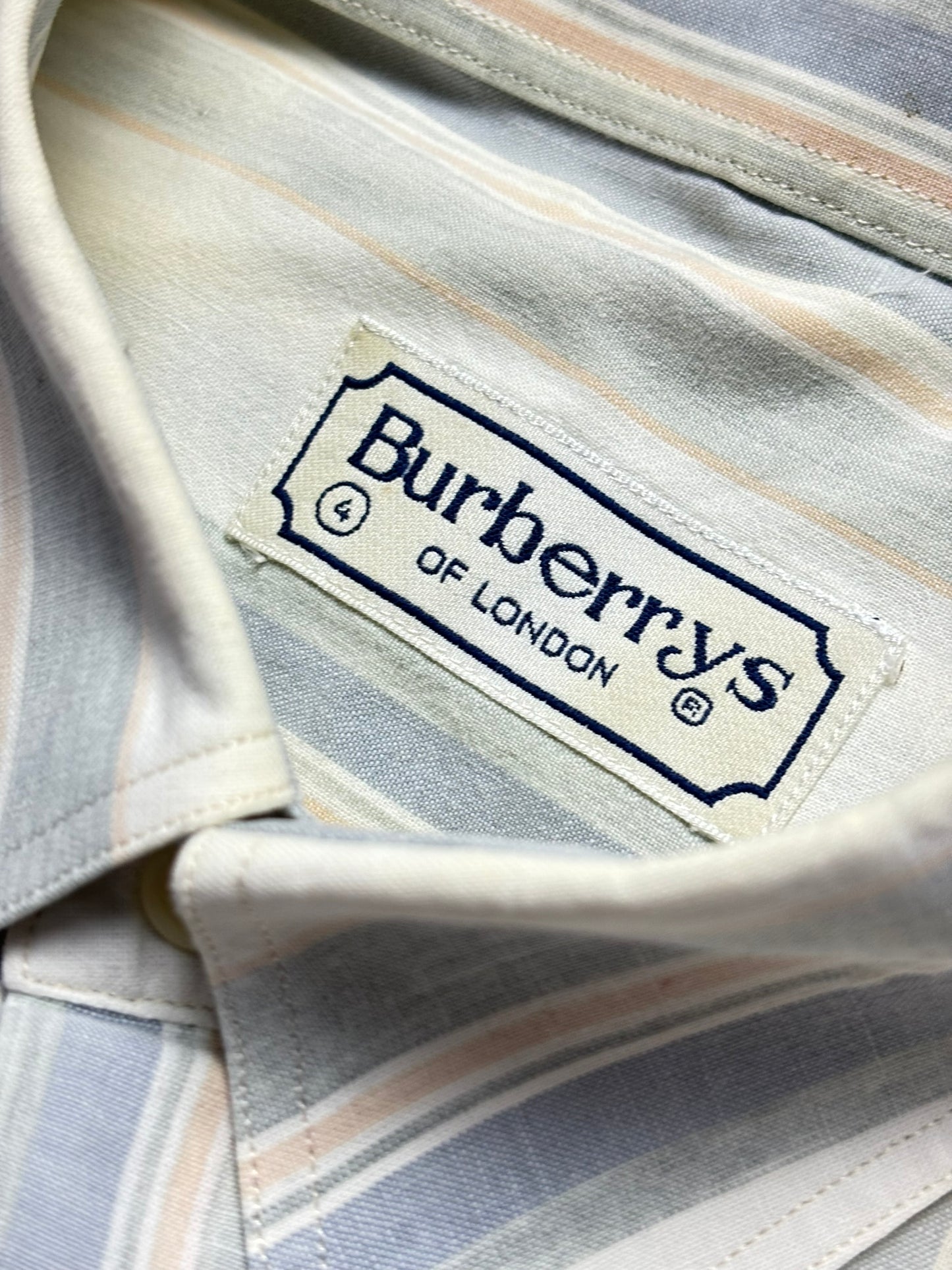 Camisa corta Burberrys vintage 4 a rayas