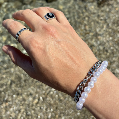 White Pearl Bracelet